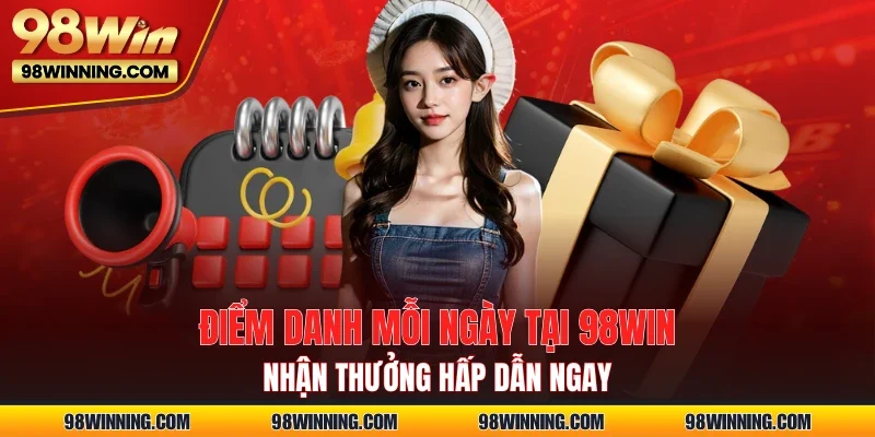 Điểm danh mỗi ngày tại 98WIN – Nhận thưởng hấp dẫn ngay